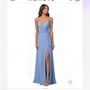 Azazie Steel Blue Dress